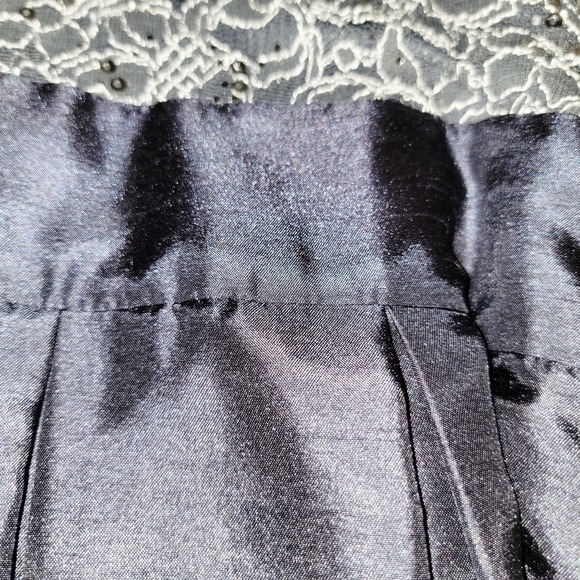 Jessica Howard Women's 18W Gray Lace Bodice Midi Dress Pleated Skirt 3/4 Sleeve - Picture 6 of 6